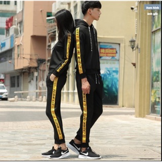 Bộ đồ nam off white vàng dày dặn cao cấp