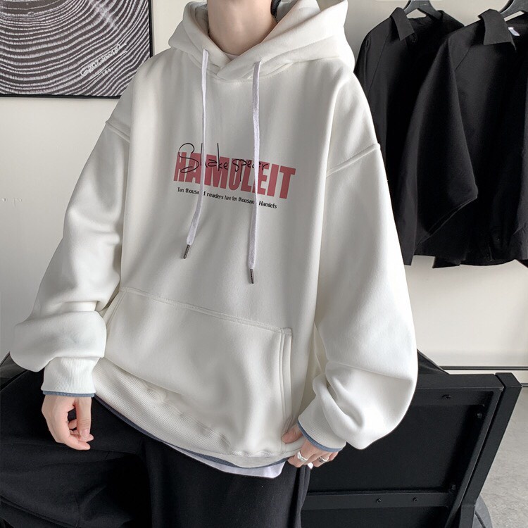 Áo khoác nỉ bông cotton dày mịn - hoodie form rộng unisex hamuleit - 2N Unisex