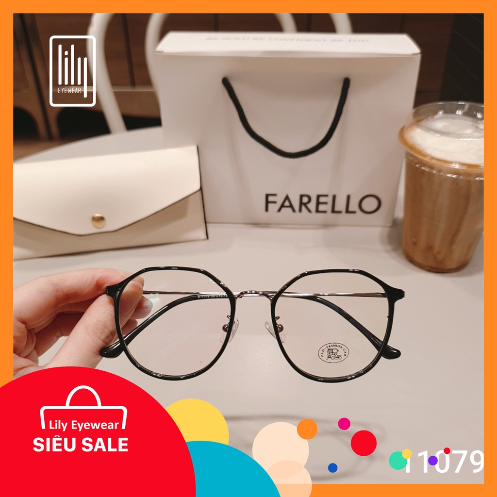 Gọng kính cận kim loại 11079 Gọng kính mắt kiểu dáng Hàn Quốc Lilyeyewear | BigBuy360 - bigbuy360.vn