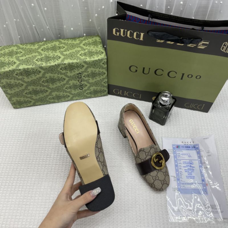 x Giày Mọi Cao Gót 5p Khoá Tròn Gc Da Mềm Êm Fullbox Bill Túi Cao Cấp