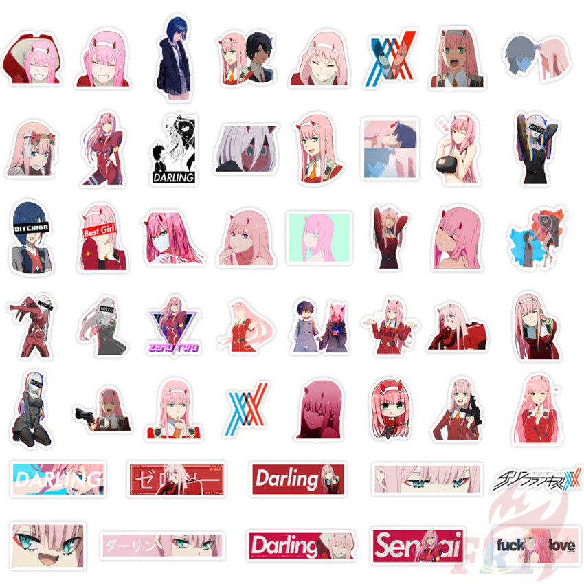 ❉ DARLING in the FRANXX - Series 05 Anime ZERO TWO HIRO ICHIGO GORO MIKU Stickers ❉ 50Pcs/Set DIY Fashion Waterproof Decals Doodle Stickers