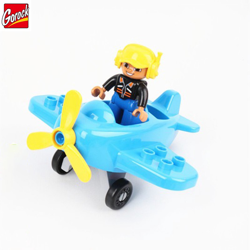 Đồ chơi lắp ráp GOROCK mô hình máy bay phi công cho bé