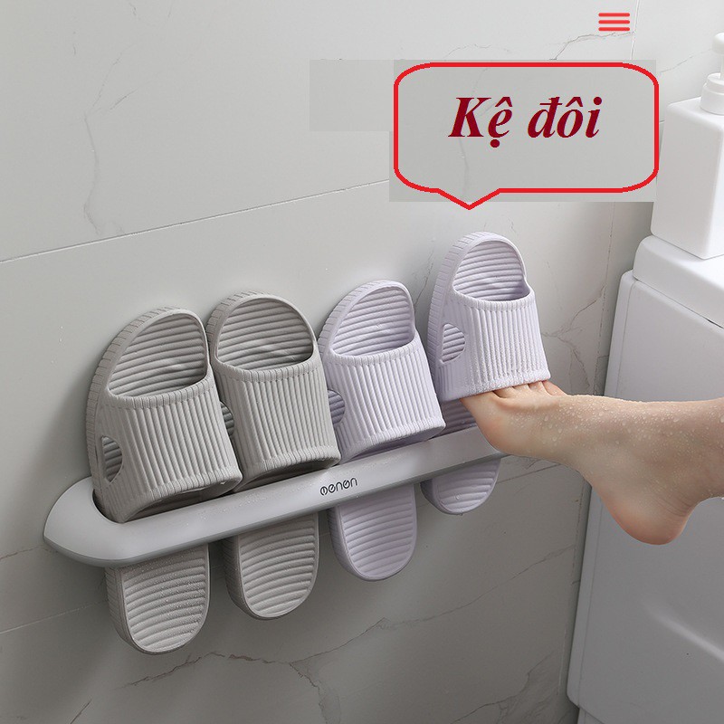 Kệ Giá Treo Dép , Kệ Nhà Tắm Treo Khăn Lắp Đặt Dán Tường Không Cần Khoan Vít