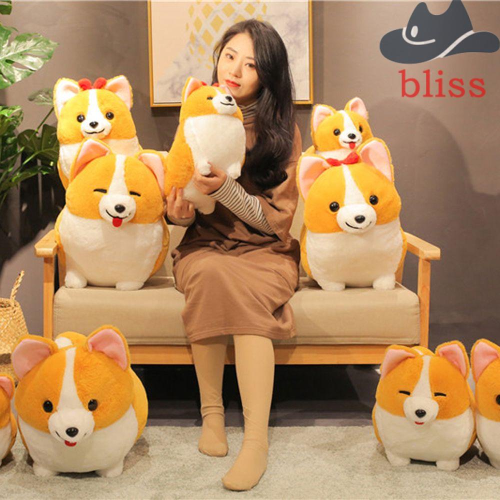 Thú Nhồi Bông Hình Chú Chó Corgi Đang Ngủ Dễ Thương 38 / 45 / 60cm