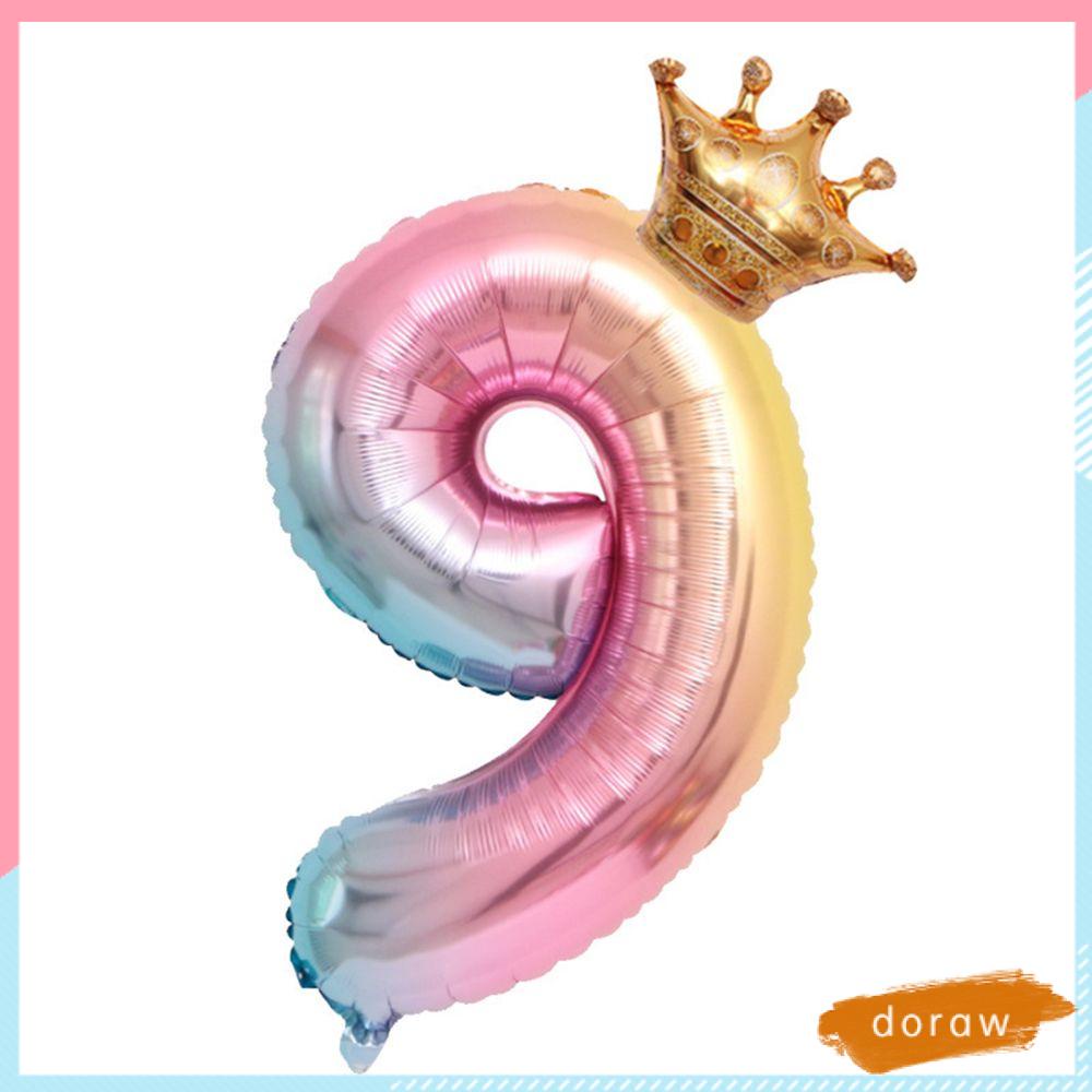 Bong Bóng Lõi Nhôm 32inch Màu Gradient In Chữ Số Chúc Mừng Năm Mới Độc Đáo