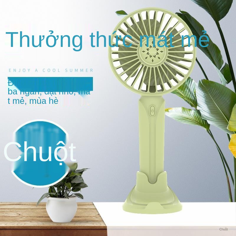 quạt nhỏ màu xanh lá cây học sinh mang theo một chiếc cạnh giường hiện vật mùa hè cho nam và nữ mọi lúc trong lớp