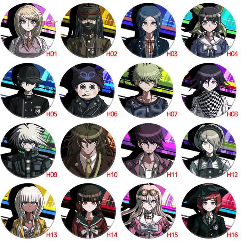 flowersqueen Ghim Cài Áo Họa Tiết Hoạt Hình Danganronpa Độc Đáo V3 Sử Dụng Dễ Dàng