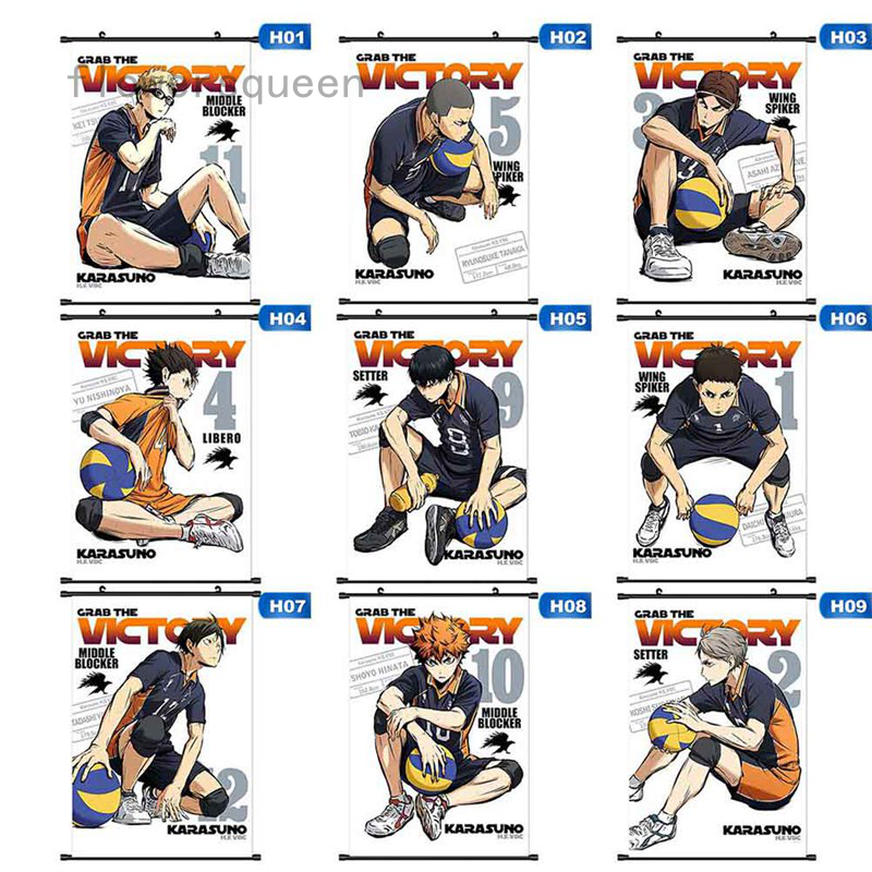 flowersqueen Tranh Treo Tường Họa tiết Hoạt Hình Anime Nhật Bản Haikyuu
