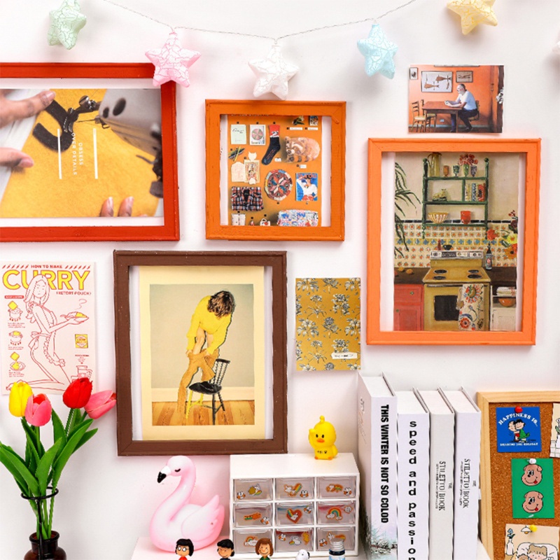 Tranh Treo Tường Hình Ngôi Làng / Quả Đào / Bãi Biển Phong Cách Boho Dành Cho Thanh Thiếu Niên