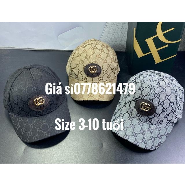 Mũ lưỡi trai danh cho bé trai logo G:c - Nón kết G.G trẻ em 3 - 10 tuổi (Cap-Nón(Most))