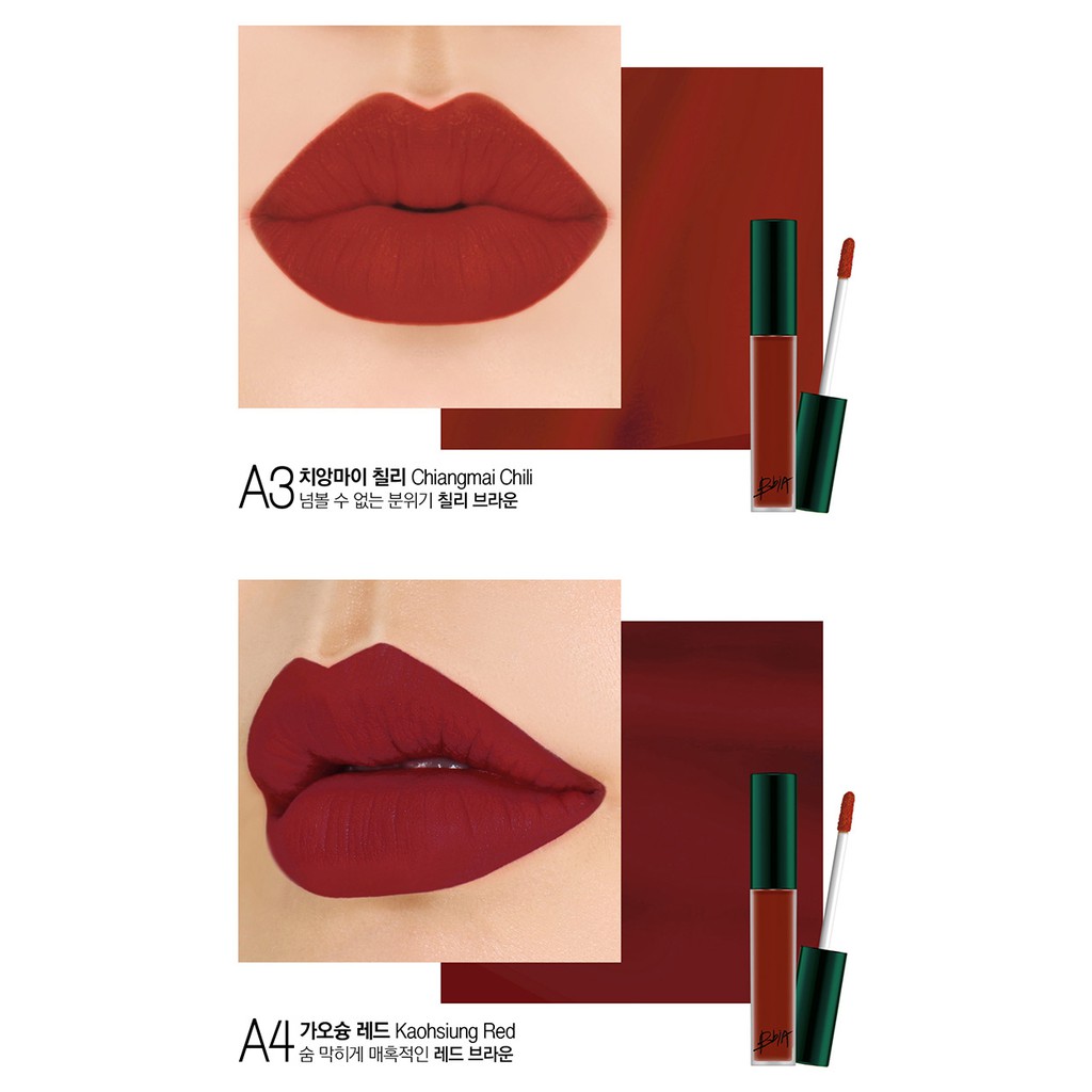 [COSMALL24 -8% ĐH250k]Son kem lì Bbia Last Velvet Lip Tint ASIA EDITION 5g (5 Màu)