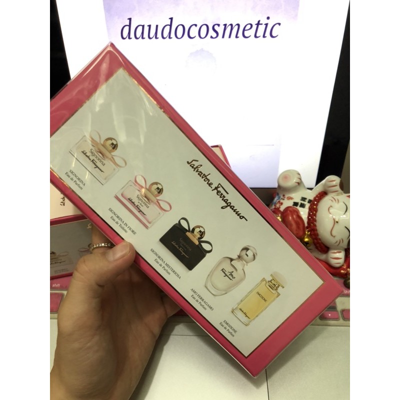 [ set mini ] Tách Set nước hoa Salvatore Ferragamo Signorina EDP - Si In Fiore - Misteriosa - Amo - Emozione -  EDP 5ml | BigBuy360 - bigbuy360.vn