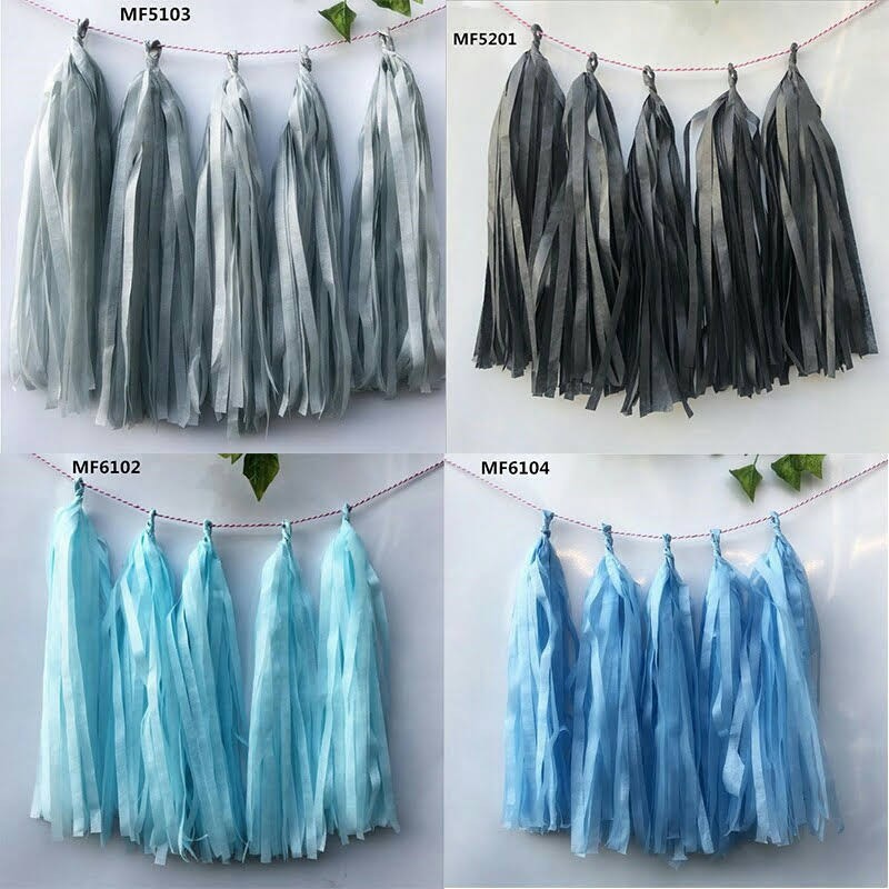 vòng hoa giấy , dây tua tua rua ruy băng trang trí tiệc sinh nhật cưới, happy birthday wedding - Paper Tassels