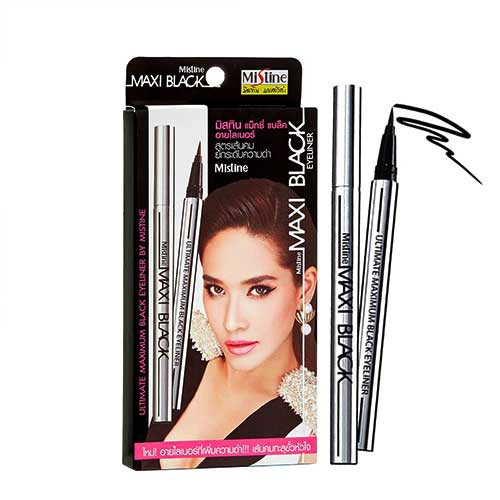 CHÌ KẺ MẮT DẠ MAXI BLACK EYELINER MISTINE CHÍNH HÃNG