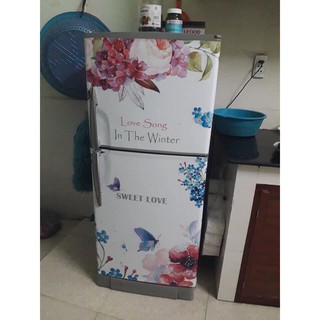Miếng dán tủ lạnh  hoa mùa đông
