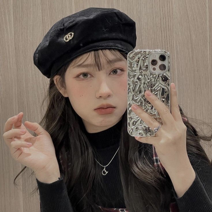 Mũ Nồi Vải Nhung Chữ O Kiểu Beret - Vani Store - PKTT0020