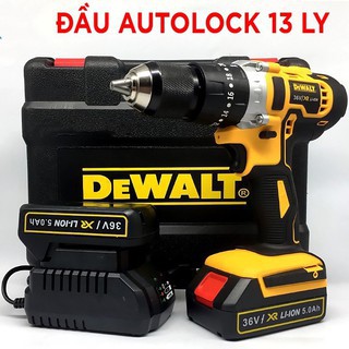 [TẶNG MŨI KHOAN] Máy khoan BÚA dùng pin DeWALT 36V - Động cơ 775 - 2 pin 5 cell - 5000mAh KHOAN TƯỜNG - KHOAN BÚA