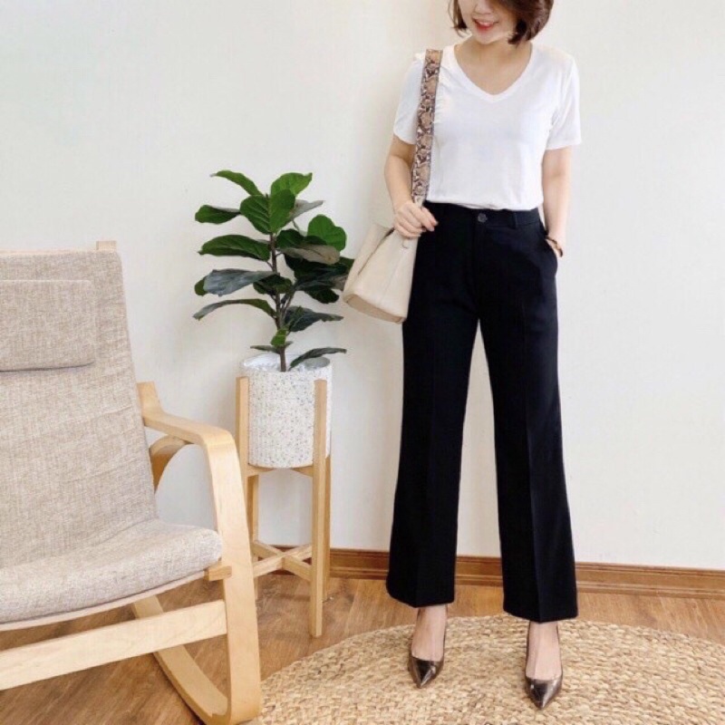 Quần ống rộng cạp cao chất tuyết mưa siêu hot hit QV01