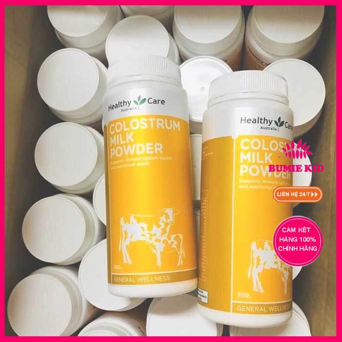 Sữa non Colostrum Milk Powder Healthy Care, dạng bột, 300g - Úc tăng cường đề kháng cho bé Bumiekid shop