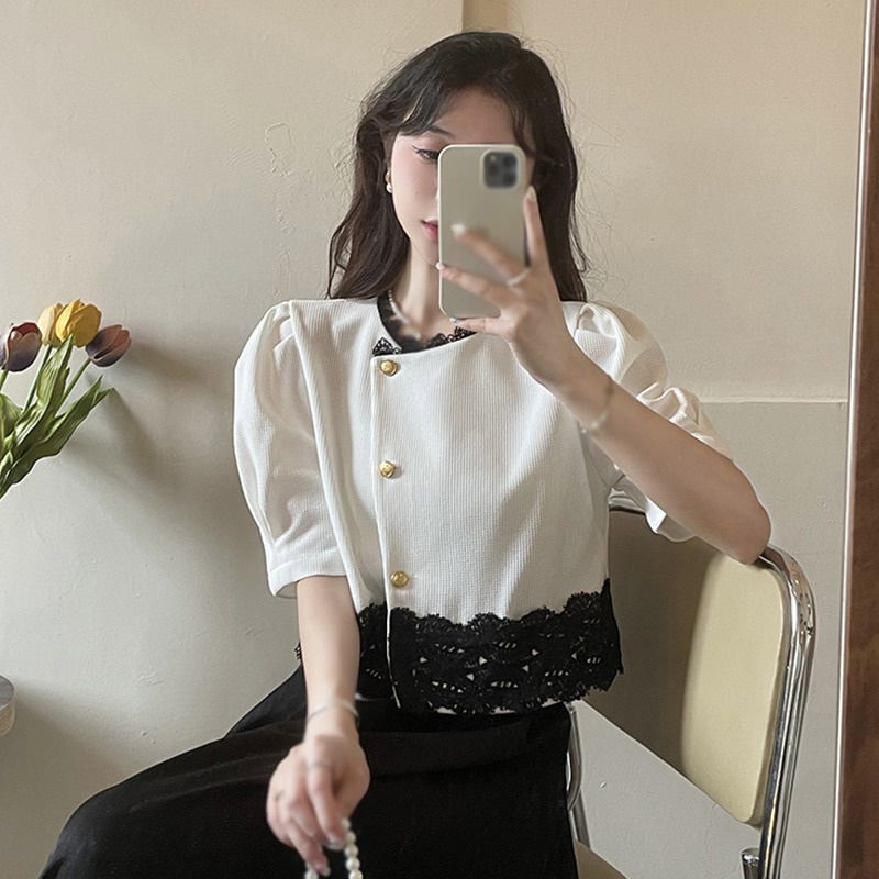 Áo Cardigan Dệt Kim Tay Ngắn Cổ Tròn Thời Trang Cho Nữ