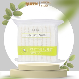 Bông tẩy trang Miniso Nhật Bản dạng túi 180 miếng