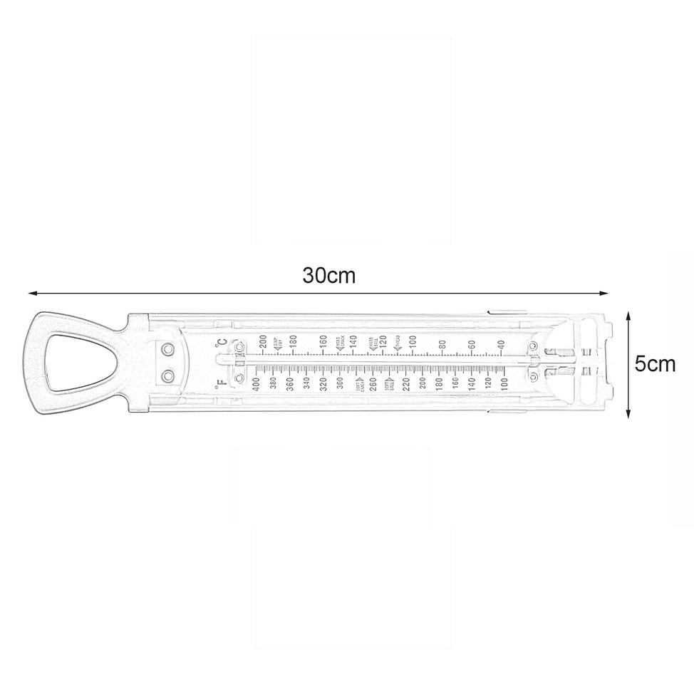 Nhiệt kế nấu ăn thủ công bằng thép không gỉ hỗ trợ làm mứt/ đường/ kẹo dành cho nhà bếp