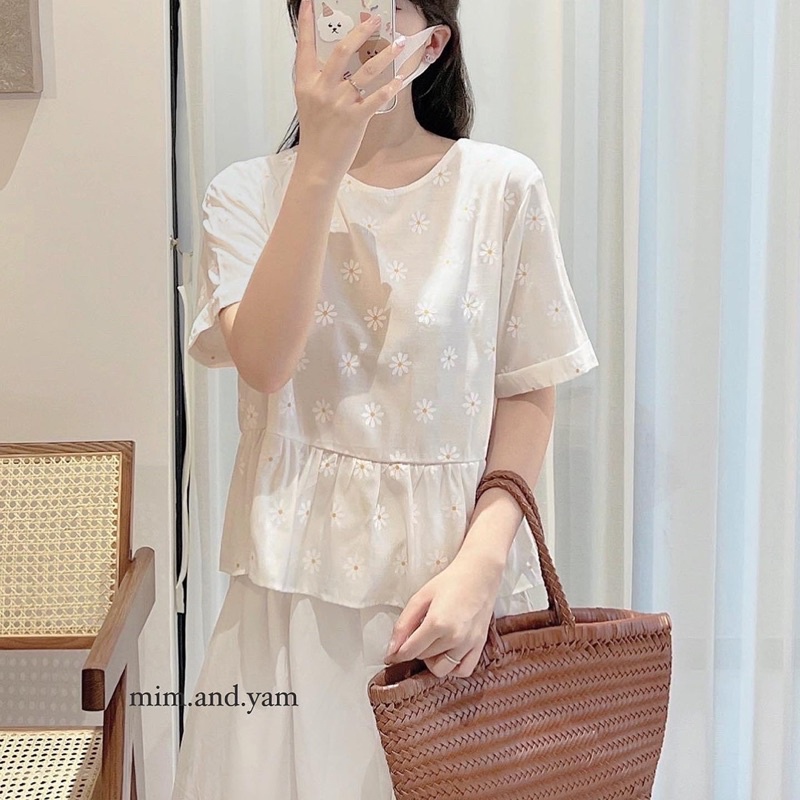 Áo babydoll hoa cúc