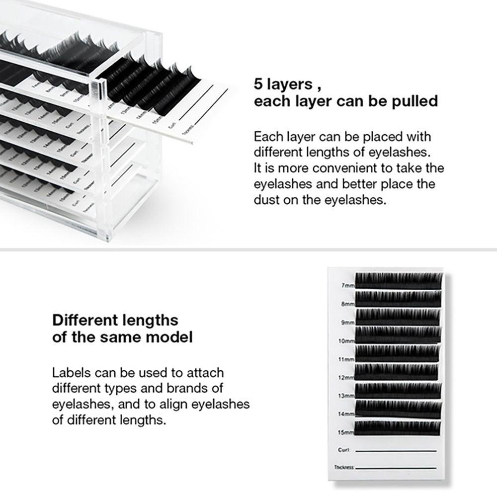 Hộp Đựng Lông Mi Giả Trong Suốt Tái Sử Dụng Tiện Lợi