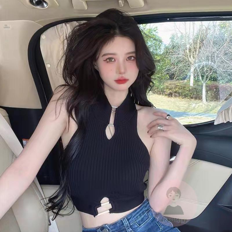 Áo Hai Dây Ghép Vải Cơ Bản Mùa Hè Cho Nữ