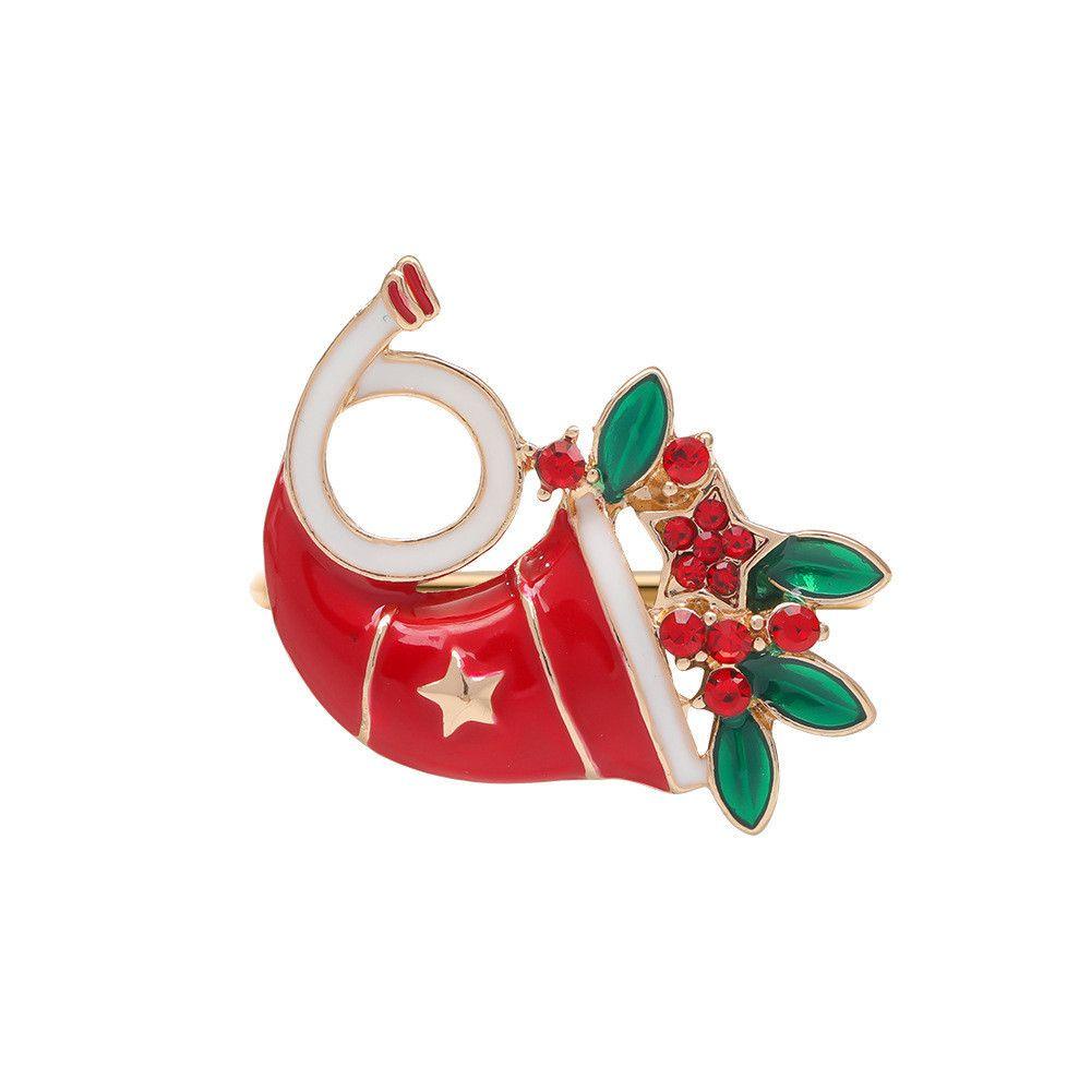 LONTIME Vòng Nhẫn Treo Khăn Ăn Hình Ông Già Noel Trang Trí Cây Thông Giáng Sinh DIY