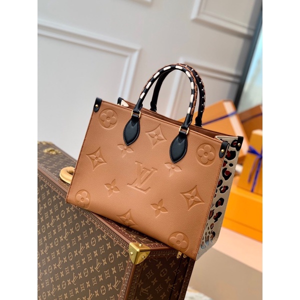 Túi xách nữ hoạ tiết da báo thương hiệu Louis Vuitton LV Onthego cao cấp hàng vip 1-1