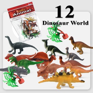 Bộ 12 mô hình khủng long (5-7 cm) Animal World 129 làm đồ chơi cho bé