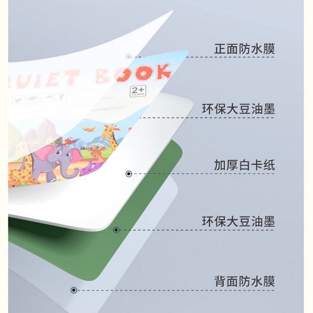 Quyển dán hình 3D thông minh giáo dục sớm - Bóc dán hình thông minh IQ-EQ-CQ Quiet Book