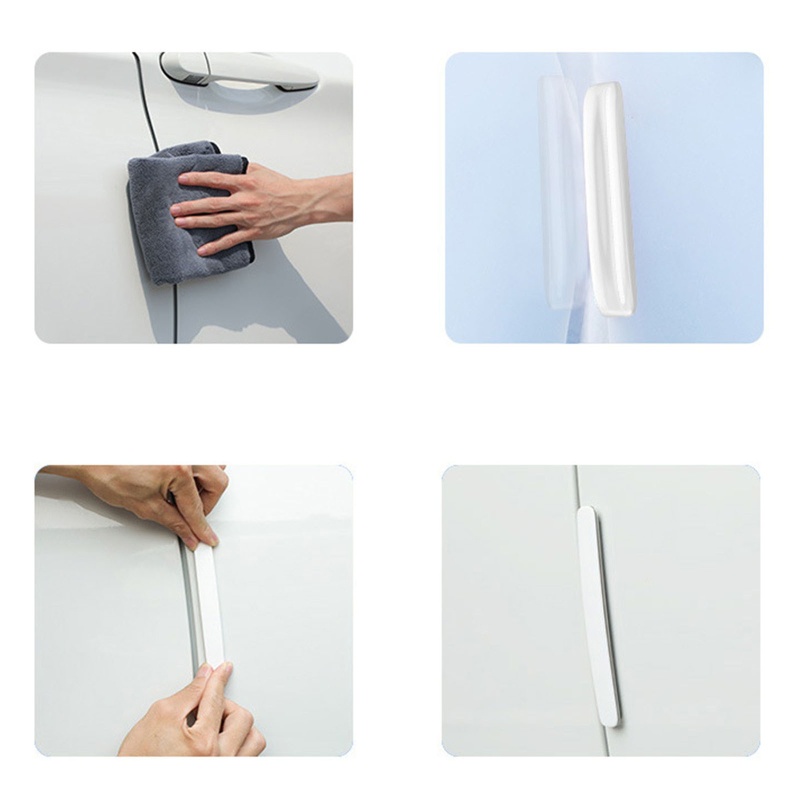 Bộ 4 Miếng Cao Su Dán Bảo Vệ Cạnh Cửa Xe Hơi Chống Va Chạm Tiện Dụng