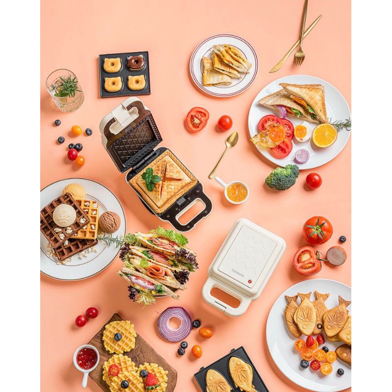 Máy nướng bánh mì Sandwich, bánh kẹp đa năng TORSOM