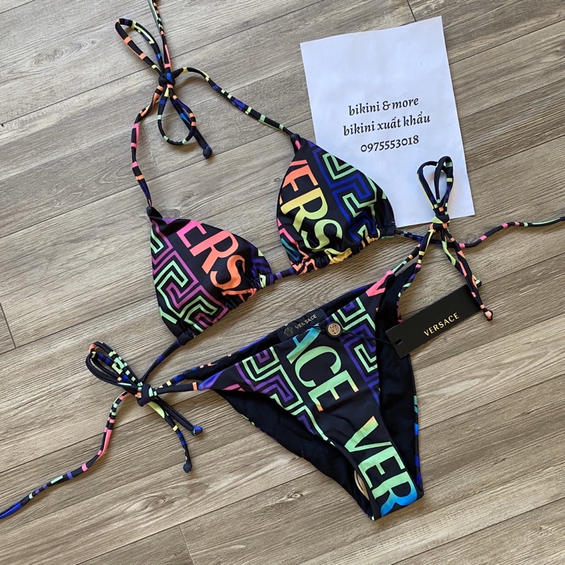 [BKN1277] &lt;BRAND&gt; SET BIKINI VSC MIX MÀU CHỮ DỌC