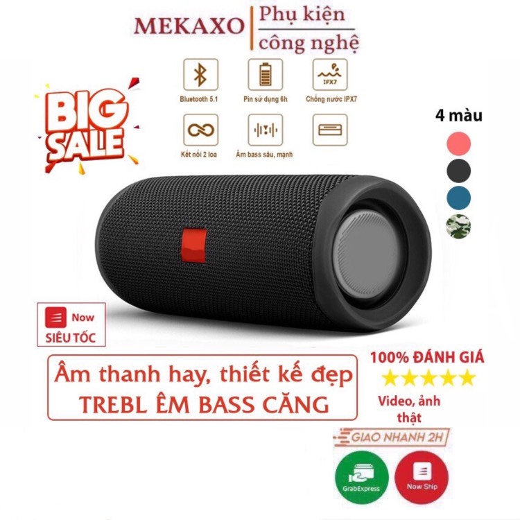 [ BH 12 THÁNG ] LOA BLUETOOTH FILIP5 THIẾT KẾ NHỎ GỌN ÂM THANH SỐNG ĐỘNG CÓ SẠC PIN 3000MAH+ KHE CẮM THẺ NHỚ USB