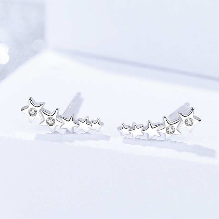 Bông Tai Nữ 5 Ngôi Sao Nhỏ Xinh Bạc 925 Cao Cấp S633