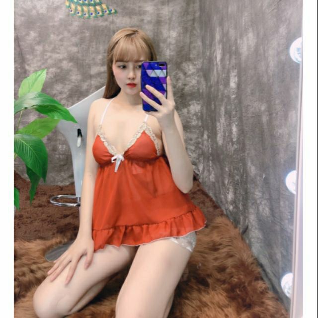 Áo ngủ ren sexy❤freeship 50k❤XÃ HÀNG sét áo dây và quần ngủ cao cấp