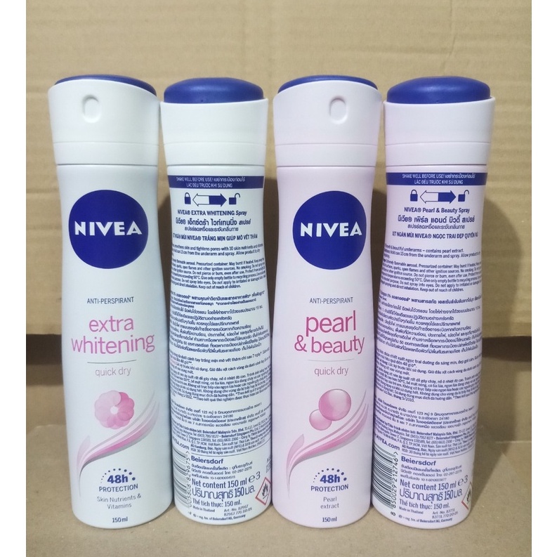 Xịt Ngăn mùi Nivea cho phái Nữ tự tin 150ml hàng chính hãng