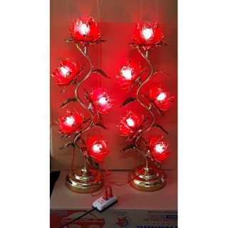 Đèn thờ hoa sen 5 bông 75 cm(1 đôi)