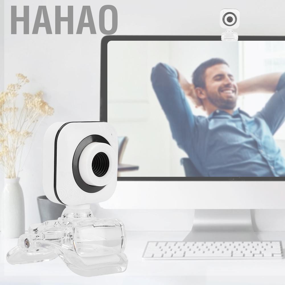 Webcam Tích Hợp Microphone 480p Màu Trắng Kèm Kẹp Trong Suốt Cho Máy Tính