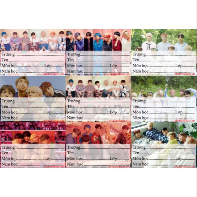 Nhãn vở BTS ALBUM MAP OF THE SOUL PERSONA