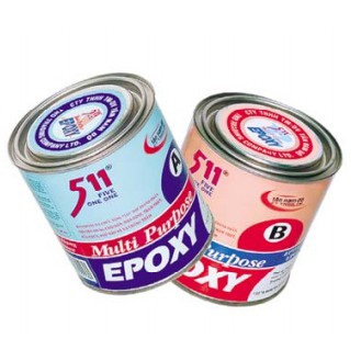 Bộ keo dán đá, nhựa, gỗ, kim loại Epoxy 511 A và B Multi Purpose 675g (AB) Tan Nam Do