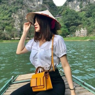 ÁO CROPTOP RÚT DÂY TAY PHỒNG SIÊU HOT