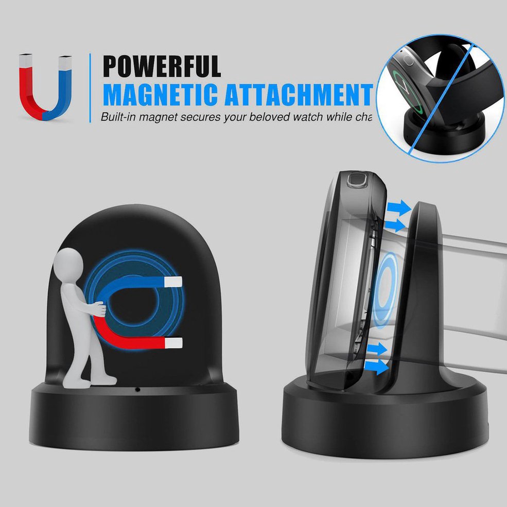Wireless Charging Dock Magnetic Cradle Charger For Samsung Gear S3 Smart Watch