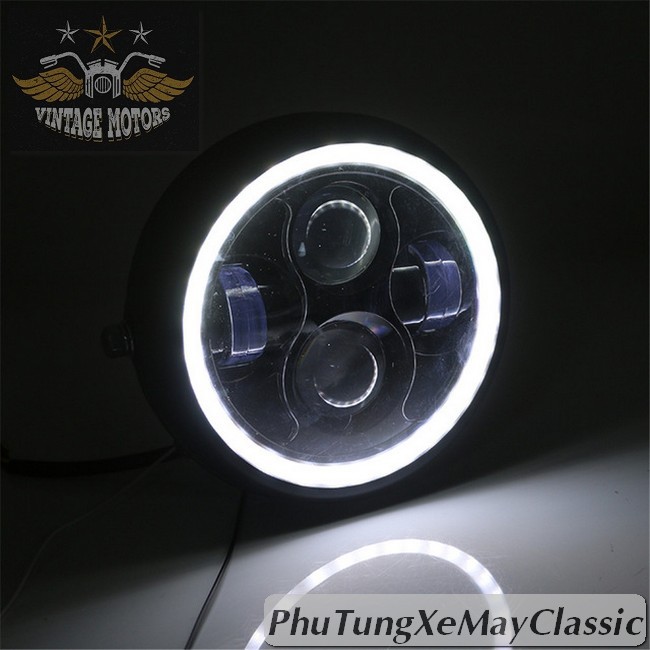 ĐÈN PHA XE MÁY ĐỘ CLASSIC - Đèn Pha kiểu dáng Su GN bi Led