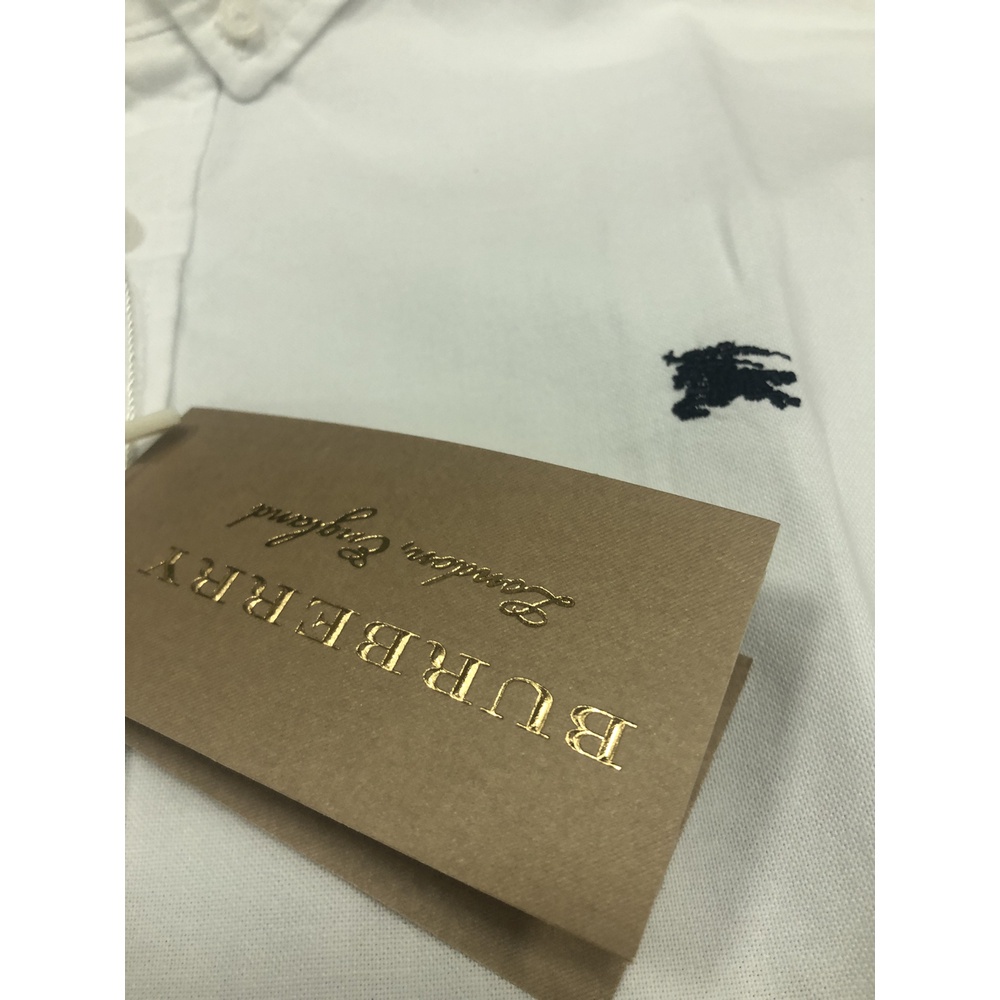 Hàng Có Sẵn Áo Sơ Mi Burberry Vải Oxford Màu Trơn Tay Dài Phong Cách Doanh Nhân Cho Nam