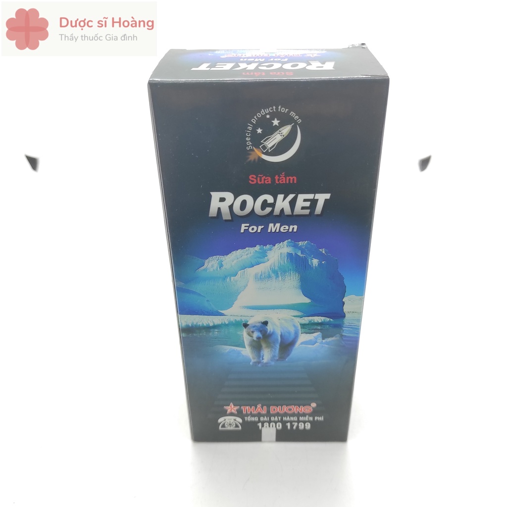 Sữa Tắm Rocket cho Nam Giới - Giảm Mụn Trứng Cá Toàn Thân, Làm Sạch Da, Lỗ Chân Lông- Chai 200g