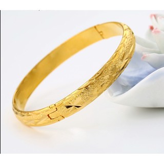 VÒNG TAY VÀNG 24 CHẠM KHẮC HOA VĂN